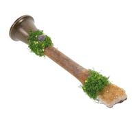 ifundom Clochette en Laiton Massif Baguette en Cristal Jaune Petite Cloche d'Autel Vintage pour Rituels et Décor Son Clair et Puissant Accessoire de Sorcière Polyvalent pour Maison et