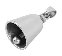 ifundom Clochettes en Acier Titane pour Collier de Chat et Chien, Cloches Suspendues Artisanales, Accessoires Décoratifs pour Animaux de Compagnie, Son Puissant, Couleur Acier Solide,