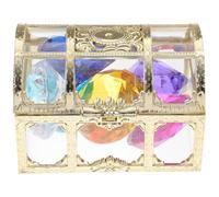 ifundom Coffret Pirate avec Diamants Colorés Gemmes Acryliques sous-Marines et Pierres Décoratives pour Garçon Fille Couleur Aléatoire