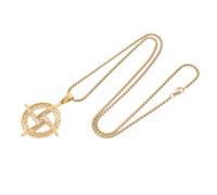 ifundom Collier avec médaille de saint patron : pendentif amulette de protection catholique, bijou religieux vintage avec pendentif croix, bijou chrétien pour femmes et hommes.