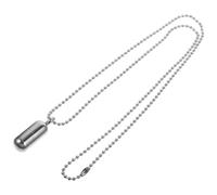 ifundom Collier Capsule Pendante Ouverte Acier Titane Inoxydable pour Fille Pendentif Boîte à Pilules Creux avec Chaîne à Billes Design Élégant et Résistant