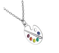 ifundom Collier Créatif Palette de Peinture Alliage pour Jeunes Filles Bijou Délicat et Original Cadeau Peintre pour Fête et Usage Quotidien