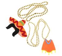 ifundom Collier de Fête Mexicaine 2 Pièces pour Garçon et Filles Pendentif Cartoon Coloré Accessoires Cinco de Mayo Décor Portable pour et Fêtes à Thème