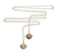 ifundom Collier Femme Chaîne de Pull Doré avec Pendentif Arbre de Vie Creux Pierre Volcanique Naturelle Incluse Bijou Aromathérapie Diffuseur D’Huile Essentielle Couleur Aléatoire