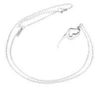 ifundom Collier Gymnaste Acier Inoxydable Pendentif Sportif Créatif Décoration Unisexe pour Fête et Usage Quotidien