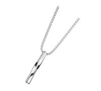 ifundom Collier Hip-Hop pour Homme en Acier Titane Pendentif Géométrique Argenté Chaîne de Perles Bijou de Cou Punk Résistant et Hypoallergénique pour Soirées et Streetwear