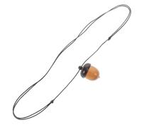 ifundom Collier Long Gland en Bois D’Ébène Boîte Gawu à Visser Pendentif Breloque de Gland Antique Corde Tressée Ajustable Pilulier de Voyage Élégant et Breloque DIY pour Bijoux et