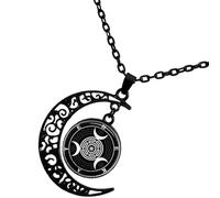 ifundom Collier Lune Pendentif Gothique Alliage Léger pour Femme et Adolescentes Bijou Chic et Résistant Cadeau pour Fêtes et Anniversaires