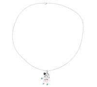ifundom Collier Pendentif Astronaute en Alliage Chaîne Clavicule 60 CM Pendentif 38 X 25 CM Bijou Unisexe Simple et Léger Présent pour Femmes et Hommes