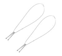 ifundom Collier Pendentif Baguette de Tambour en Alliage de Titane 2 Pièces Chaîne de Clavicule Hip-Hop Accessoire Décoration Costume Bijou Portable Femme Ornement Musical