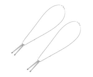 ifundom Collier Pendentif Baguette de Tambour en Alliage de Titane 2 Pièces Chaîne de Clavicule Hip-Hop Accessoire Décoration Costume Bijou Portable Femme Ornement Musical