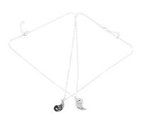 ifundom Collier Pendentif Dragon en Acier Inoxydable Collier de Couple Yin Yang Assorti pour Lui Présent Romantique pour Petite Amie et Épouse Bijou Léger pour Usage Quotidien