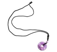 ifundom Collier Pendentif en Cristal Violet Forme Pi Yao Ajustable Accessoire Amulette Traditionnel Chinois Bijou pour Homme et Femme pour Fêtes et Usage Quotidien