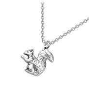 ifundom Collier Pendentif Mignon Écureuil en Alliage, Chaîne Longue Élégante, Bijou de Cou pour Femme, Accessoire Mode Saint-valentin, Chaîne Clavicule Délicate, Présent Féminin