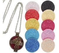 ifundom Collier Pendentif Vintage Confortable à Porter pour Femme avec Diffuseur D'huile Essentielle en Métal Design Simple et Délicat, Usage Quotidien