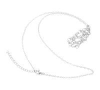 ifundom Collier Porte-cristal Vide en Métal Argenté Ajustable Cordon pour Pendentif Pierre Naturelle, Facile à Utiliser, pour Anniversaire et Noël