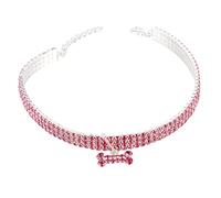 ifundom Collier pour Animaux De Compagnie en Strass Accessoires pour Chiens Animal De Compagnie Accessoires pour Animaux De Compagnie pour Chiens Charbonnier Collier pour Chien Moyen Rose