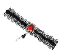 ifundom Collier Ras Du Cou Femme Punk Gothique Ajustable Dentelle Noire Style Vampire Bijou Mode Léger et Confortable pour Soirée et Cadeau