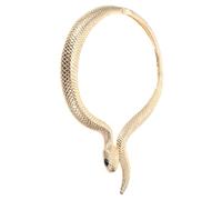 ifundom Collier Ras-du-cou Serpent Doré Vintage, Collier Plastron pour Femme, Métal Confortable, Style Rétro, Bijou Halloween, Taille Unique, Accessoire Mode