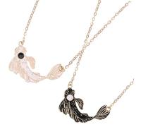 ifundom Colliers Couple Tai Chi Koi Fish Créatifs Lot Noir Blanc Bijoux Amitié Romantique Cadeau Pour Lui