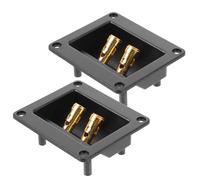 ifundom Connecteur Broches 2pcs en Alliage ABS avec Double bornes pour Enceintes DIY et Configuration Audio à Domicile