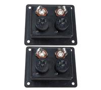 ifundom Connecteur De Subwoofer Carré avec Bornier À Ressort Double Prise 2 Pièces pour Câblage Multifonction De Haut-Parleurs De Scène 3.82X3.35X1.97In en Plastique Et Fer