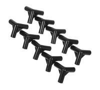 ifundom Connecteurs à 3 Voies pour Poteaux de Tente 8 Mm Intérieur, Lot de 50 Pièces en Plastique Noir, Raccord d'angle pour Armatures de Canopées, Fixation Robuste pour Camping