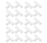 ifundom Connecteurs T en Plastique Blanc Stabilité Renforcée 3 Voies Lot de 20 Pièces, Diamètre 12mm Résistants aux Rayures pour Dressing et Étagère pour Réaménagement