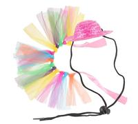 ifundom Costume pour Petit Animal avec Chapeau Mignon et Tutu Coloré Déguisement pour Hamster Accessoire Photo Humoristique et Facile à Porter pour et Halloween