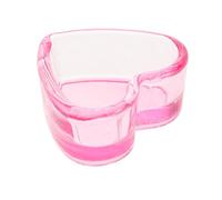 ifundom Coupelle à Clous en Verre Rose de Cœur pour Manucure Diy, Surface Lisse et Décorative, Accessoire Onglerie Nail Art Délicat et Pratique