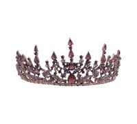 ifundom Couronne Baroque en Alliage Cristal Pourpre Strass Scintillants, Bandeau Élégant pour Mariage et Fêtes de Famille