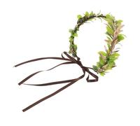 ifundom Couronne Verte Elfique en Feuilles Naturelles Serrage-tête de Cœur Bandeau Floral Cosplay Unisexe pour Costume D’elfe Séance Photo Bohème Taille Unique