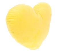 ifundom Coussin en Peluche Forme de Cœur 40 Cm Jaune Coussin Décoratif en Coton Doux Oreiller Peluche pour Garçon et Filles Présent Mariage et Décoration Canapé