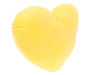 ifundom Coussin en Peluche Forme de Cœur 40 Cm Jaune Coussin Décoratif en Coton Doux Oreiller Peluche pour Garçon et Filles Présent Mariage et Décoration Canapé