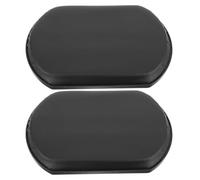 ifundom Coussinet de soutien pour mollet de fauteuil roulant en cuir noir, pack de 2 pièces avec support confortable, facile à installer pour utilisateurs de fauteuil roulant électrique