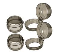 ifundom Couvercle de Sécurité pour Cuisinière à Gaz, Protège-Bouton pour Four et Cuisinière, Pc Noir, Lot de 4, Cuisine