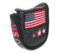 ifundom Couvre-têtes de Putter Maillet Couvre-putters Semi-Circulaire PU Noir Léger Protège Les Têtes de Club Les Chocs Golf Travel et Pratique Quotidienne Golfeuse