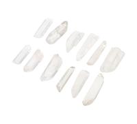 ifundom Cristal Blanc Naturel 3-5 Cm 100 g Baguette De Cristal De Contemplation Énergétique pour Chakra Et Décoration Artisanale, Ensemble De 10 Pierres Compactes pour Voyage Et Relaxation