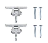 ifundom Crochets de Balançoire Robustes en Acier Moulé, Kit 2 Crochets Pivotants 4 Vis pour Fauteuils Hamac Suspendus, Support Stable et Sécurisé pour Balançoires D’extérieur et Jardins