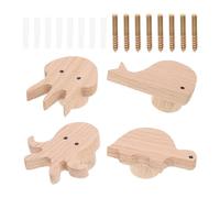 ifundom Crochets Muraux Animaux en Bois Synthétique Design Polyvalent Facile à Installer Style Simple et Moderne pour Maison et Bureau Lot de 1 Set de Couleur Kaki