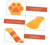 ifundom Cuillère Silicone Multifonction pour Nourriture Humide De Chat Ouvre-boîte Pratique Accessoire Tableware pour Animaux pour Pâtée Et Alimentation Chaton Modèle Orange