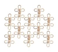 ifundom de Grenouille et Motifs Élégants 10 Paires de Boutons en Alliage de Zinc Or Faciles à Attacher Finition Polie pour Vêtements Traditionnels Chinois pour de Couture