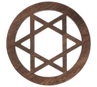 ifundom Décorations En Bois D'autel Pentacle Signe Mural Pentacle Ornements D'astrologie Tenture Murale Pentacle Décor Porte- Pour Tarot Wicca Païens Rituel A