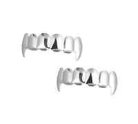 ifundom Décorer 2 Pièces Dents De Loup-garou Décoration Décor D'halloween Accessoires De Dents Fausses Dents Faux Dents Artificielles Cuivre Hommes Et Femmes Bal De Se Réconcilier