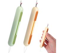 ifundom Découseur de Couture Portable Lot de 2 Vert et Jaune Pâle Outil Multifonction Enfile-Aiguilles Rétractable Poignée Ergonomique pour Couture et Broderie Accessoires de Pratiques et