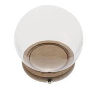 ifundom Dôme de Verre Socle en Bois Lumineux pour Fleurs Éternelles et Figurines Décoratives, pour Étagères et Surfaces de Table, Design Élégant et Romantique