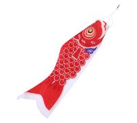 ifundom Drapeau Carpe Japonaise Koinobori Rouge Résistant Vent et Intempéries Décoration Extérieure Jardin Festival Famille
