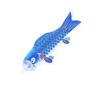 ifundom Drapeaux Décoratifs de Carpe en Satin Bleu 70 CM pour Fête à Domicile et Ambiance de Festival des Bateaux-Dragons