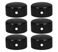 ifundom Embouts pour Mains Courantes en Acier Inoxydable 6 Unités Diamètre Intérieur Rond Capuchons Noirs Adaptés aux Escaliers Intérieurs et Projets de Bricolage