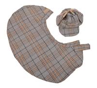 ifundom Ensemble Costume de Détective pour Chat Taille M Chapeau et Cape en Polyester Doux Accessoires de Déguisement pour Jeu de Rôle pour Fêtes et Séances Photo